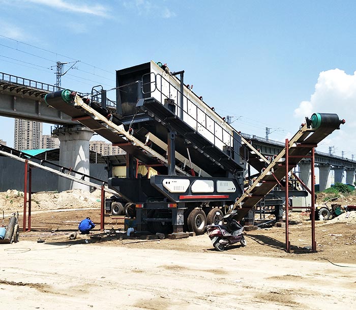 河北200t/h建筑垃圾处理移动破碎站